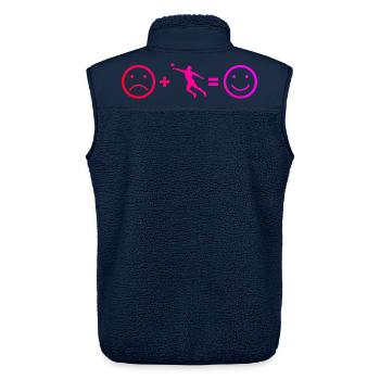 Faustballspielen Geschenkidee für Faustballturnier - Unisex Sherpaweste von Stanley/Stella - Navy - Hinten - AI Model Male 178 light (178cm)