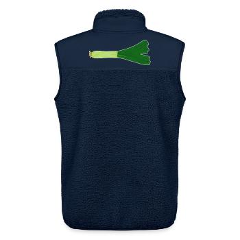 Lauch Porreegemüse - Unisex Sherpaweste von Stanley/Stella - Navy - Hinten - AI Model Male 178 light (178cm)