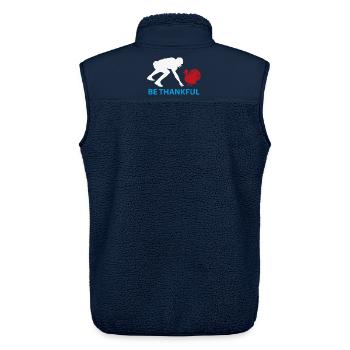 Sei dankbar, Harvest Silhouette - Unisex Sherpaweste von Stanley/Stella - Navy - Hinten - AI Model Male 178 light (178cm)
