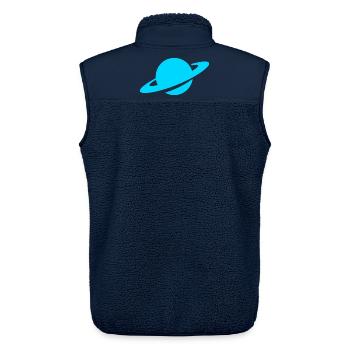 Blauer Ringplanet - Unisex Sherpaweste von Stanley/Stella - Navy - Hinten - AI Model Male 178 light (178cm)