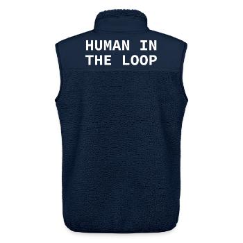 Human in the Loop Tech-Print - Unisex Sherpaweste von Stanley/Stella - Navy - Hinten - AI Model Male 178 light (178cm)