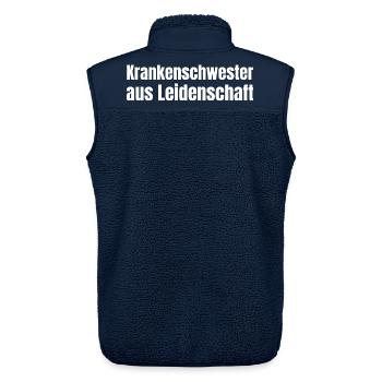 Krankenschwester aus Leidenschaft Geschenk - Unisex Sherpaweste von Stanley/Stella - Navy - Hinten - AI Model Male 178 light (178cm)