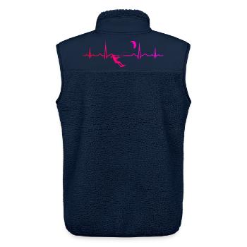 Wassersport Geschenkidee für eine Wassersportlerin - Unisex Sherpaweste von Stanley/Stella - Navy - Hinten - AI Model Male 178 light (178cm)