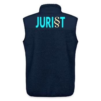 Jurist Paragraf Jura - Unisex Sherpaweste von Stanley/Stella - Navy - Hinten - AI Model Male 178 light (178cm)