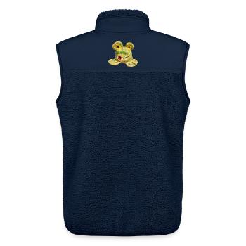abka_SpokoLoko - Unisex Sherpaweste von Stanley/Stella - Navy - Hinten - AI Model Male 178 light (178cm)