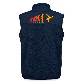 Geschenkidee für einen Hip-Hop-Tänzer mit B-Boying - Unisex Sherpaweste von Stanley/Stella - Navy - Hinten - AI Model Male 178 light (178cm)
