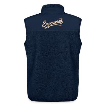 Empowered Frauenpower Starke Frauen Feministin - Unisex Sherpaweste von Stanley/Stella - Navy - Hinten - AI Model Male 178 light (178cm)