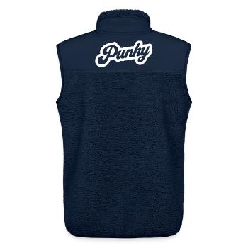 Gnitze - Unisex Sherpaweste von Stanley/Stella - Navy - Hinten - AI Model Male 178 light (178cm)