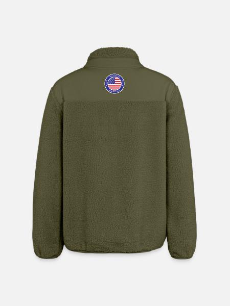 made in the USA - Relaxed Fit Unisex Sherpa Jacket by Stanley/Stella - khaki