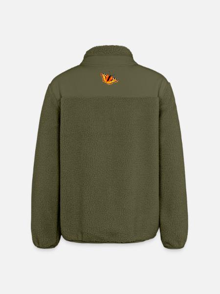 butterfly - Relaxed Fit Unisex Sherpa Jacket by Stanley/Stella - khaki