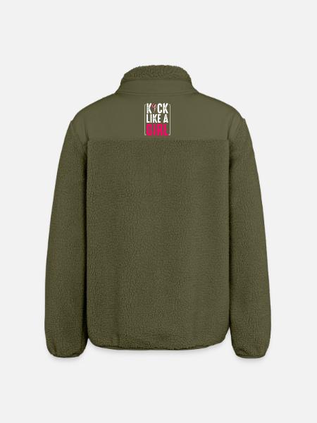 Kickboxing - Relaxed Fit Unisex Sherpajacke von Stanley/Stella - Khaki