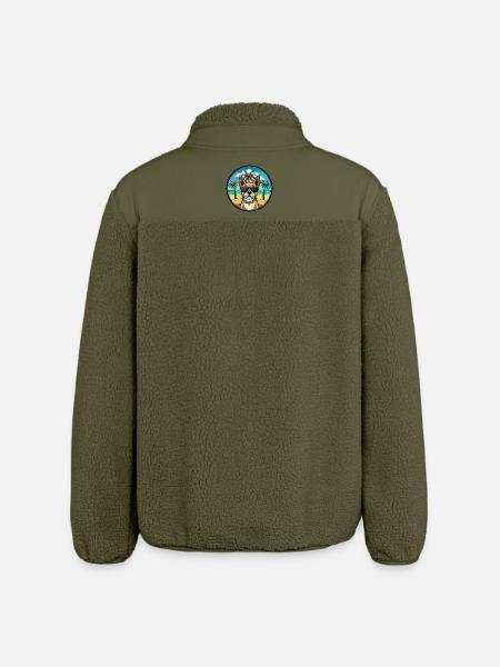 Braque Du Bourbonnais Hunderasse Cartoon Sonnenbrille - Relaxed Fit Unisex Sherpajacke von Stanley/Stella - Khaki