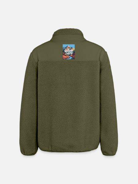 Rockies Calling - Relaxed Fit Unisex Sherpa Jacket by Stanley/Stella - khaki