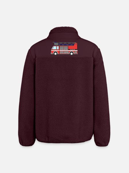 Fire engine Fire engine - Relaxed Fit Unisex Sherpa Jacket by Stanley/Stella - maroon