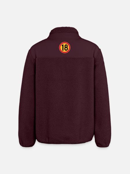 18 Geschwindigkeitsbegrenzung - Relaxed Fit Unisex Sherpajacke von Stanley/Stella - Maroon