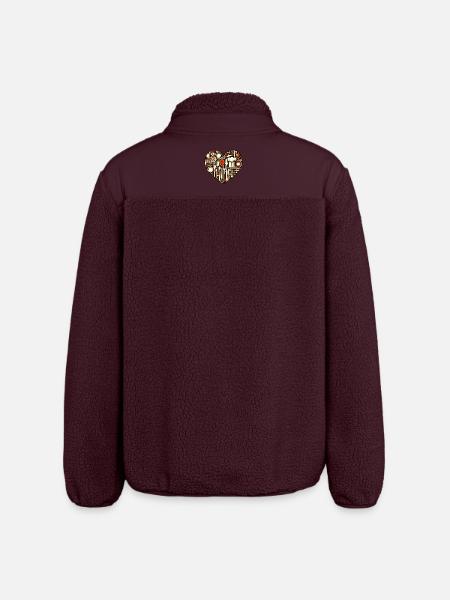 Küchenliebe Herz - Relaxed Fit Unisex Sherpajacke von Stanley/Stella - Maroon