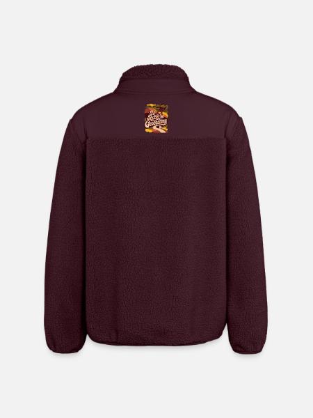 I'd Rather Be Geocaching - Relaxed Fit Unisex Sherpa Jacket by Stanley/Stella - maroon