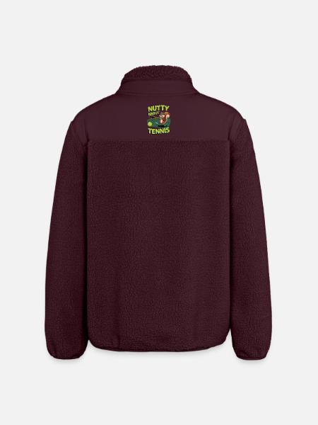 Nutty About Tennis - Relaxed Fit Unisex Sherpa Jacket by Stanley/Stella - maroon
