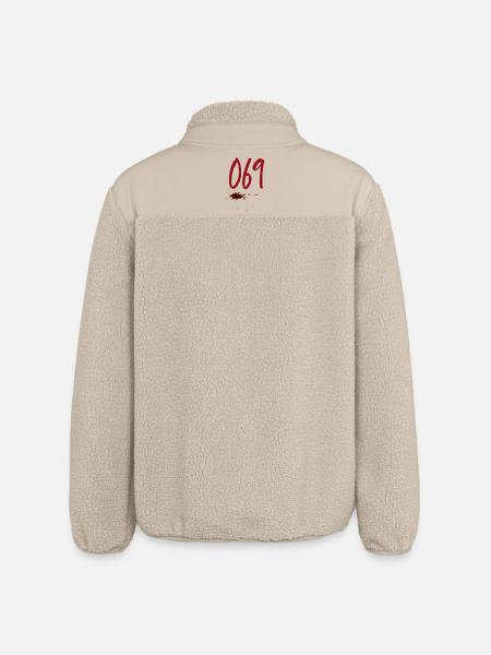 Postal Code Frankfurt 069 - Relaxed Fit Unisex Sherpa Jacket by Stanley/Stella - beige