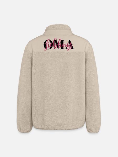 Lieblingsoma Oma - Relaxed Fit Unisex Sherpajacke von Stanley/Stella - Beige