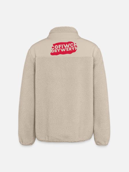 Cofiwch Dryweryn - Veste sherpa unisexe coupe décontractée Stanley/Stella - beige