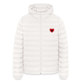 Albanien Flagge Herz - Lightweight Männer Steppjacke von Stanley/Stella - Gebrochenes Weiß - Vorne
