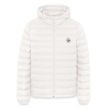 Weidenrose – Florales Minimal Design - Lightweight Männer Steppjacke von Stanley/Stella - Gebrochenes Weiß - Vorne