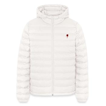 Rote Rosen-Silhouette auf Stiel - Lightweight Männer Steppjacke von Stanley/Stella - Gebrochenes Weiß - Vorne
