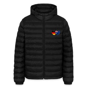 Deutschland Australien Flagge Herz - Lightweight Männer Steppjacke von Stanley/Stella - Schwarz - Vorne