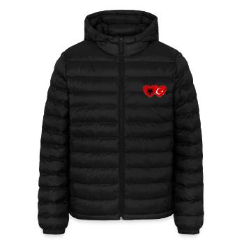 Albanien Türkei Flagge Herz - Lightweight Männer Steppjacke von Stanley/Stella - Schwarz - Vorne