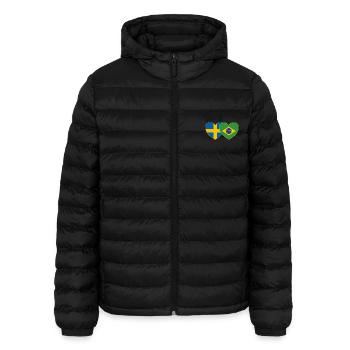 Schweden Brasilien Flagge Herz - Lightweight Männer Steppjacke von Stanley/Stella - Schwarz - Vorne
