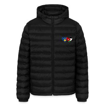 Kosovo Jordanien Flagge Herz - Lightweight Männer Steppjacke von Stanley/Stella - Schwarz - Vorne