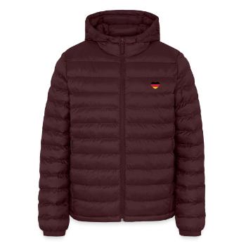 Herz 3farbig - Schwarz Rot Gold - Deutschland - Lightweight Männer Steppjacke von Stanley/Stella - Maroon - Vorne