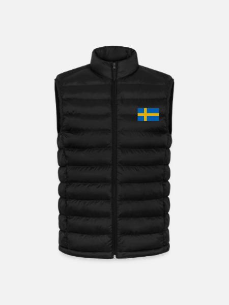 Schweden Flagge - Lightweight Männer Steppweste von Stanley/Stella - Schwarz