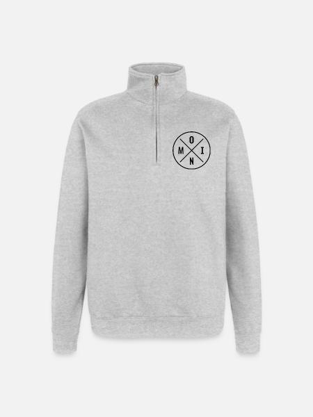MOIN - Quarter-Zip-Sweatshirt - Grau meliert