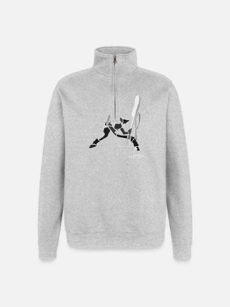 strummer-spread - Sweat à zip 1/4 - gris chiné