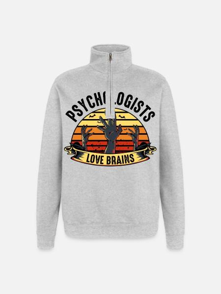 psychologist - Quarter-Zip Sweatshirt - heather grey