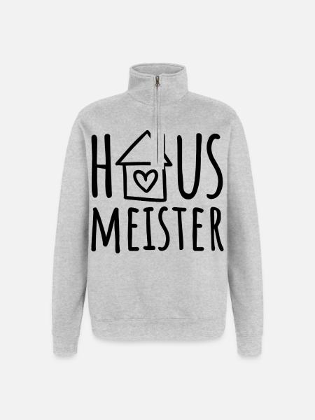 Hausmeister - Quarter-Zip-Sweatshirt - Grau meliert