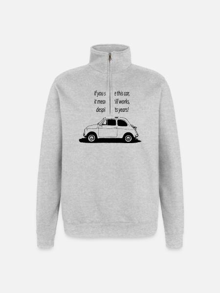 500 Italy - Quarter-Zip Sweatshirt - heather grey