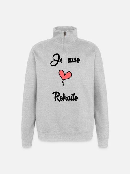 RETIREMENT - Quarter-Zip Sweatshirt - heather grey