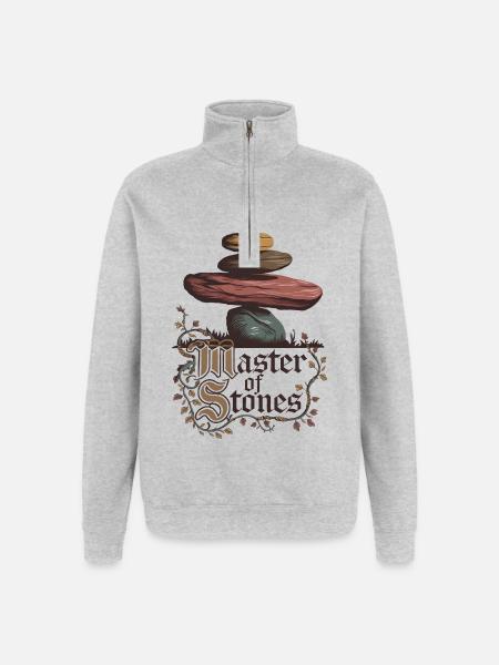 Master Of Stones - Quarter-Zip Sweatshirt - heather grey
