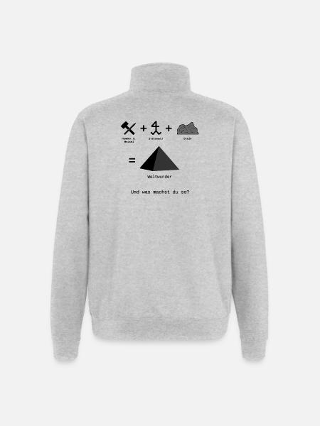 Weltwunder - Quarter-Zip-Sweatshirt - Grau meliert