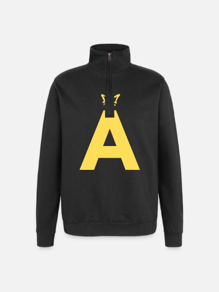 A comme Alvin - Sweat à zip 1/4 - noir