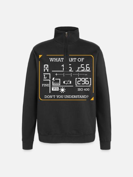 photographer - Quarter-Zip Sweatshirt - black