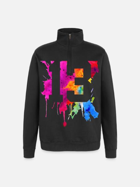 13 ANS 13E ANNIVERSAIRE - Sweat à zip 1/4 - noir