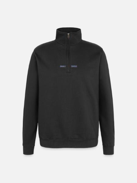 SMALLTALK SUCKS - Spread it! - Quarter-Zip-Sweatshirt - Schwarz