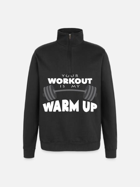 dumbbell - Quarter-Zip Sweatshirt - black