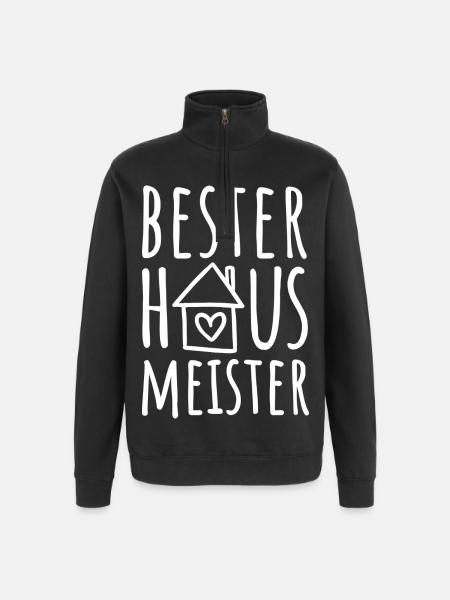 Bester Hausmeister - Quarter-Zip-Sweatshirt - Schwarz