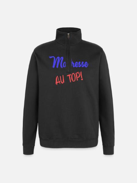 MISTRESS - Quarter-Zip Sweatshirt - black