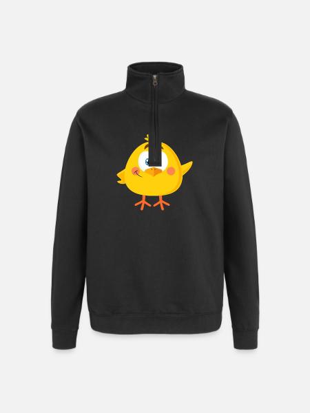 Little chick - Quarter-Zip Sweatshirt - black